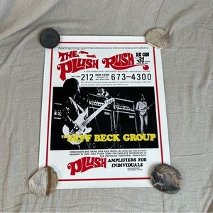 The Plush Amp 1969 Ad Poster feat. Jeff Beck Group